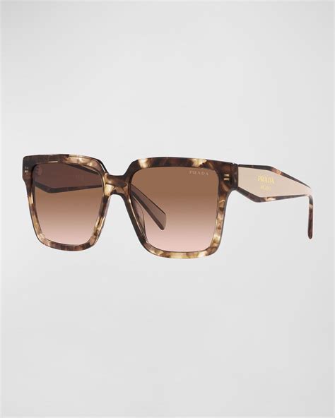 prada gradient curved-brow square sunglasses|Prada Gradient Square Acetate & Plastic Sunglasses.